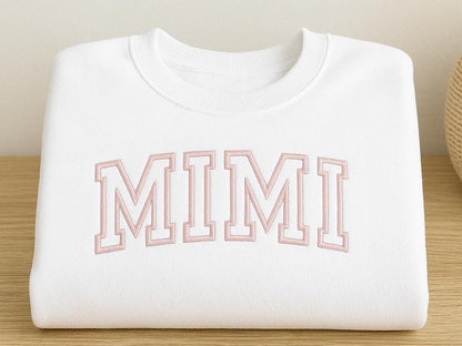 Custom Nana Sweatshirt Embroidered | Gigi Mimi Grandma Crewneck | Personalized Mother’s Day Gift | Pregnancy Reveal for Nana
