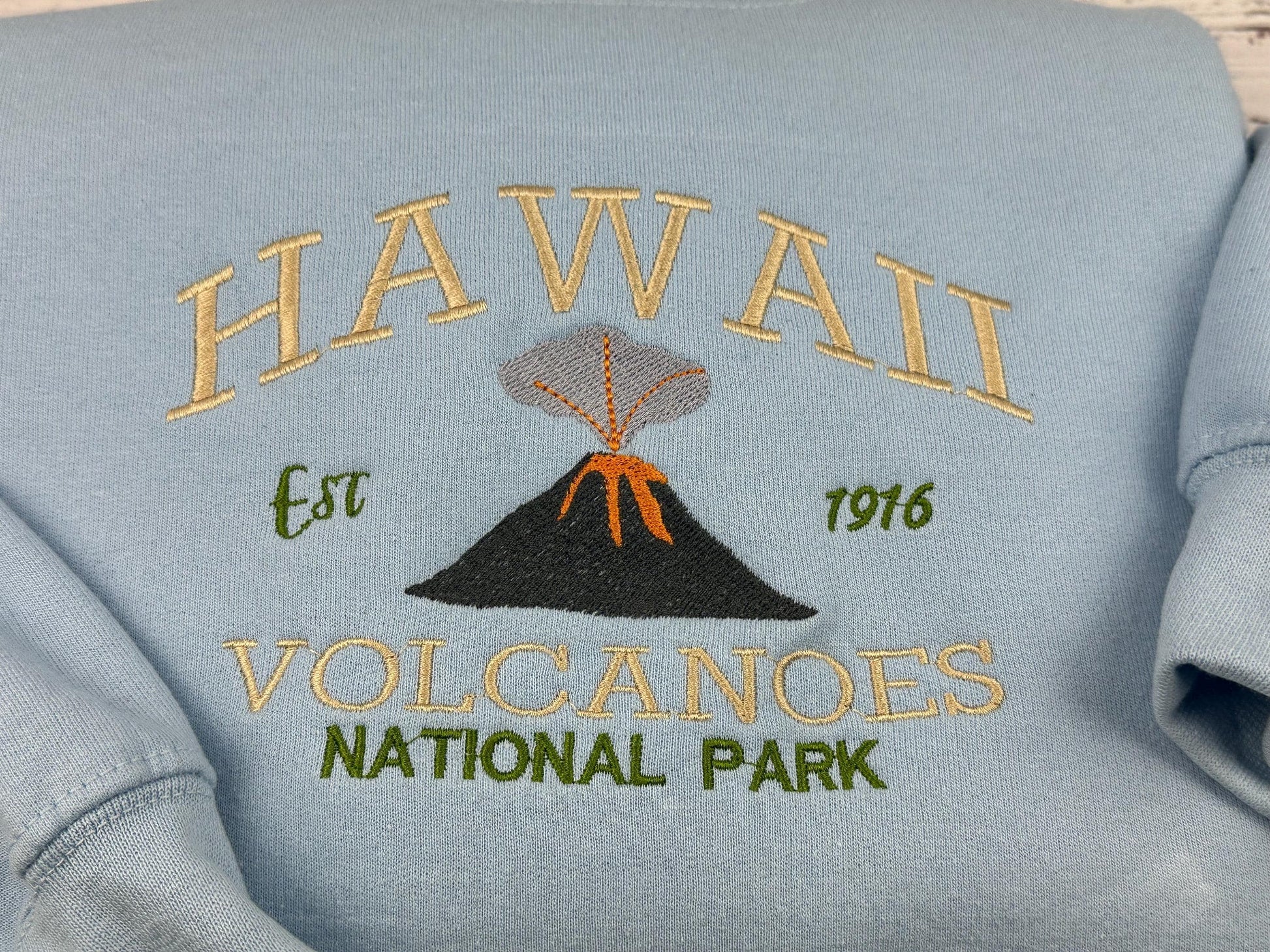 Hawaii Volcanoes National Park Sweatshirt - Embroidered Comfort Colors T-shirt - Custom Hawaiin Hoodie