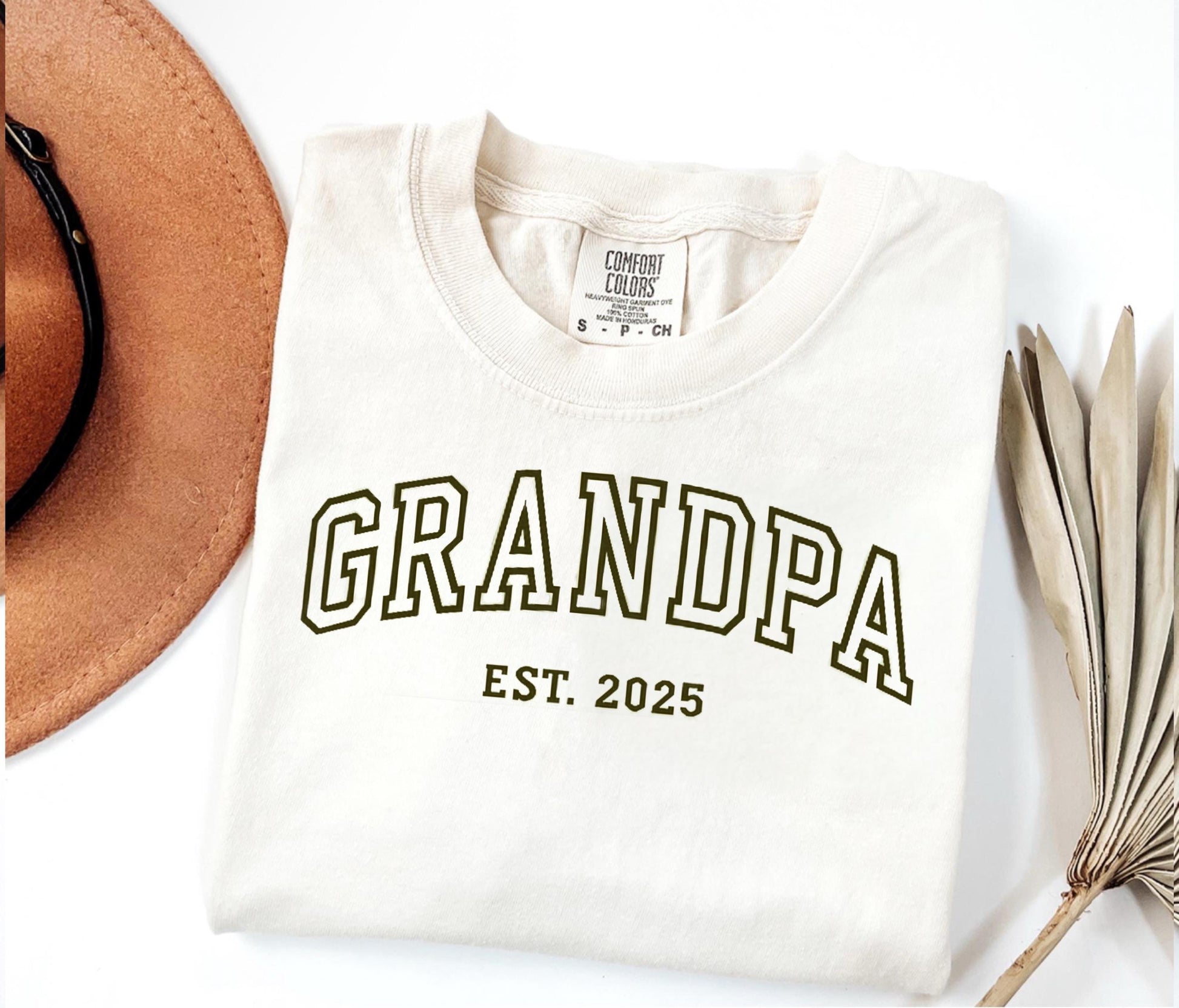 Embroidered Comfort Colors® Custom Dad Shirt, Cute Fathers Day Gift, Gift For Dad, New Father’s, Custom Dad Est Shirt, Gift for Grandpa