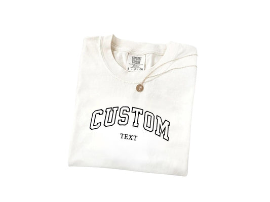 Comfort Colors® Embroidered Custom T-Shirt - Personalized Gift