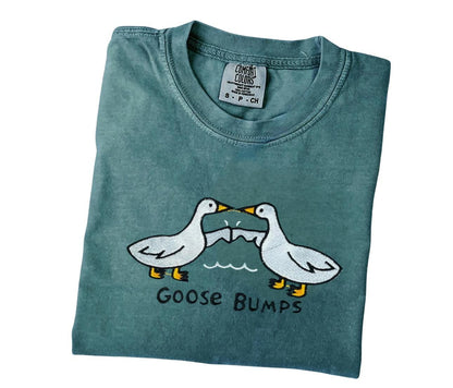 Goose T-shirt- Goose Embroidered T-shirt- Funny GooseBumps- Comfort Colors
