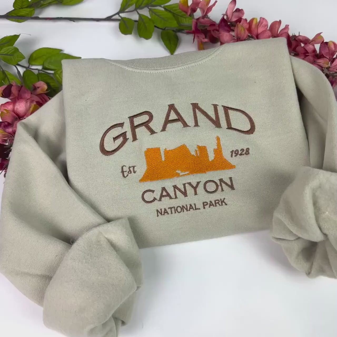 Grand Canyon Embroidered Crewneck-Embroidered Sweatshirt-National Park