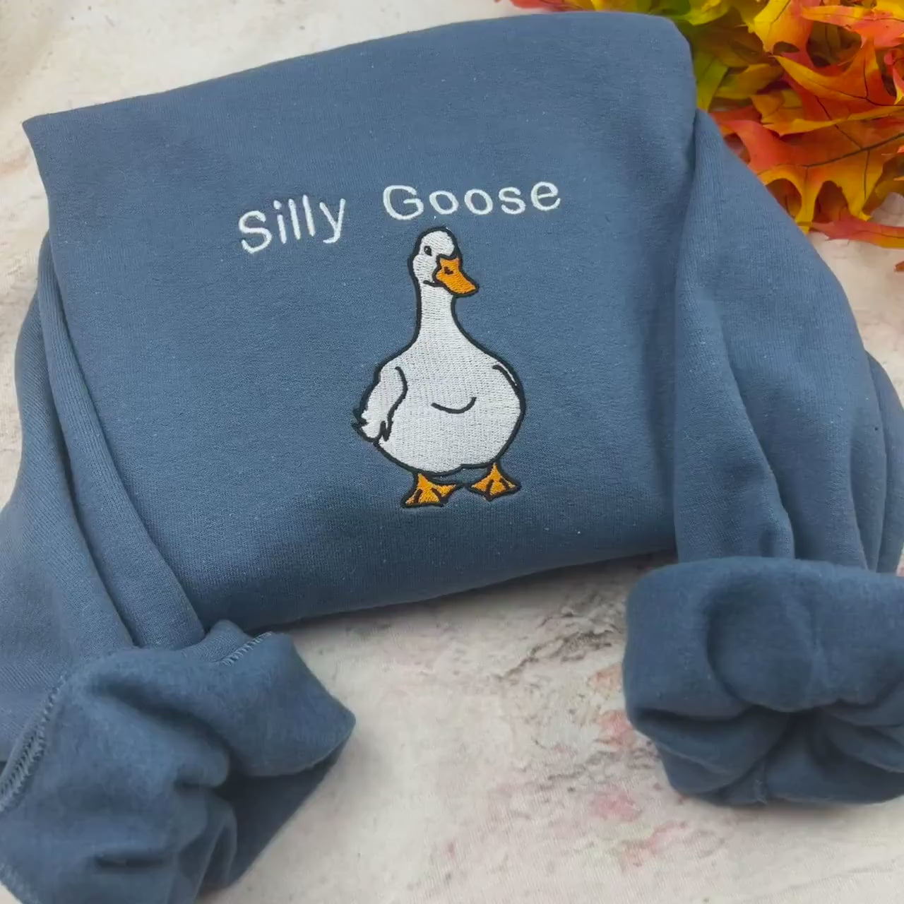 Silly Goose Embroidered sweatshirt t-shirt- Goose Embroidered T-shirt- Funny shirt- Comfort colors T-shirt And Sweatshirt