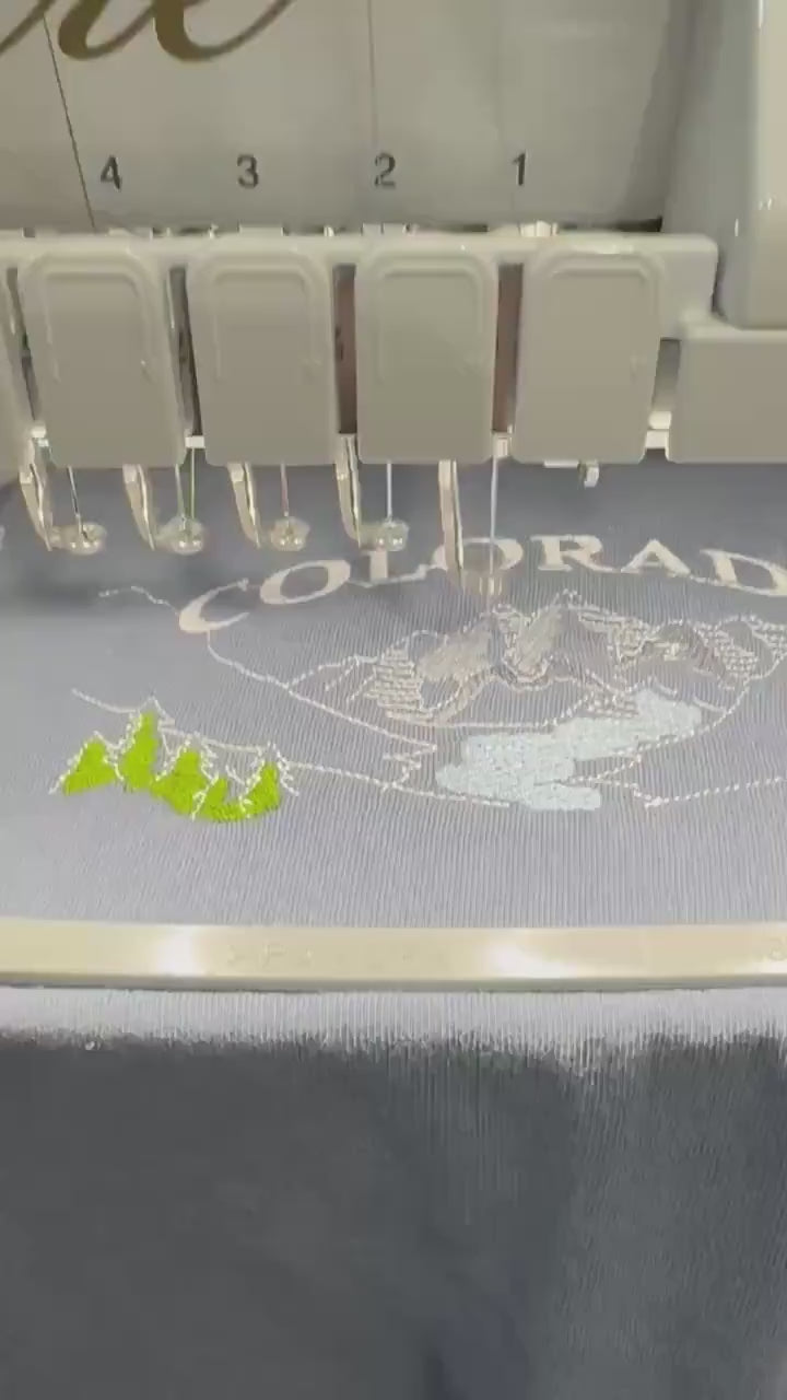 Comfort Colors® Colorado Embroidered T-Shirt, Colorado Tee, Colorado Mountain Unisex Tee