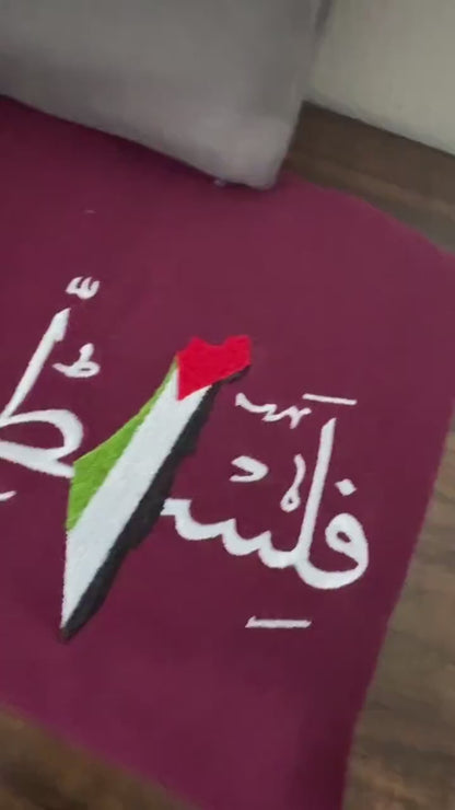 Palestine Kufiya  Embroidered Hoodie
