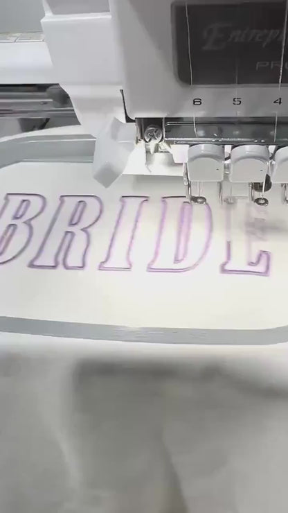 Bride Sweatshirt, Custom Bride Shirt, Embroidered Hoodie, Bridal Shower Gift - Engagement Gift - Wedding