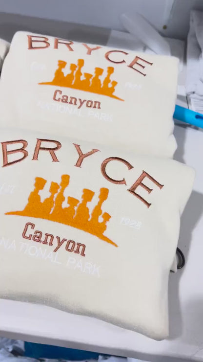 Bryce Canyon National Park Embroidered Crewneck Sweatshirt