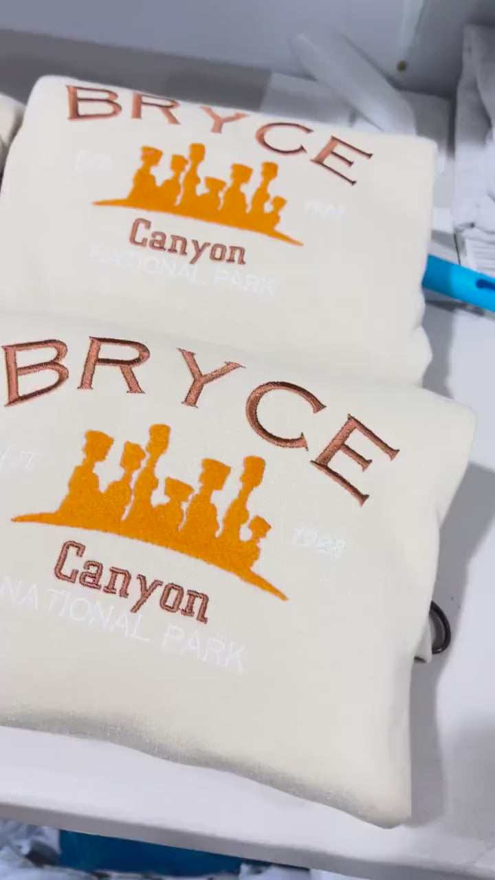 Bryce Canyon National Park Embroidered Crewneck Sweatshirt