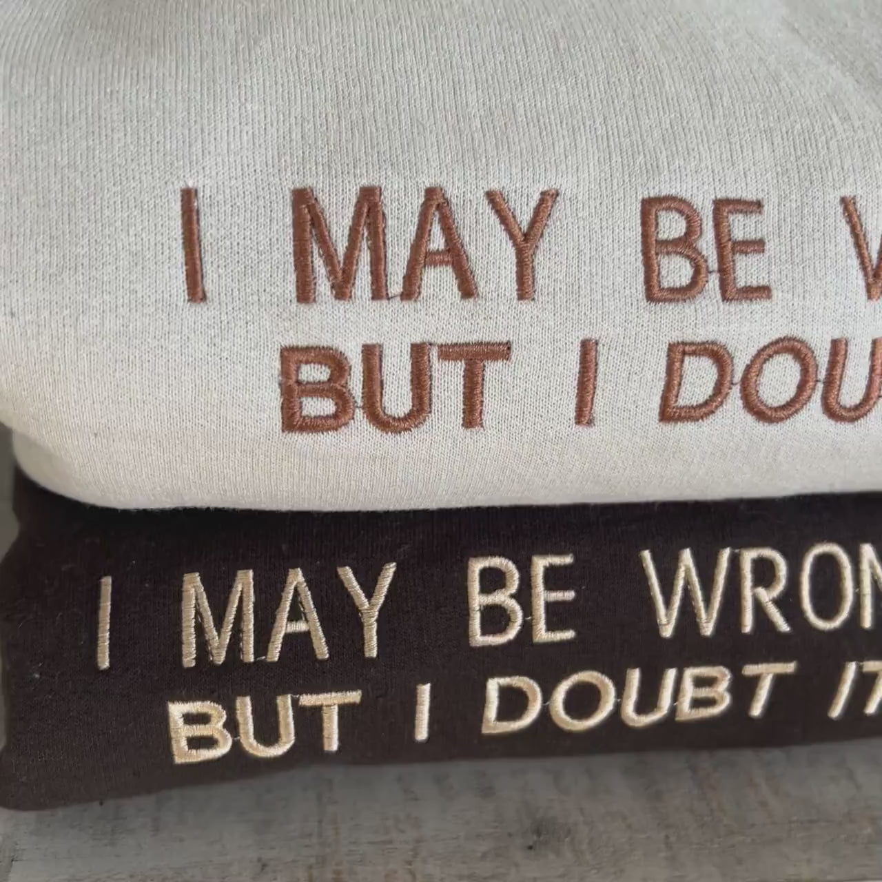 Hold On Let Me Overthink This - Embroidered Sweatshirt | Cosy, Funny, Relatable Gift