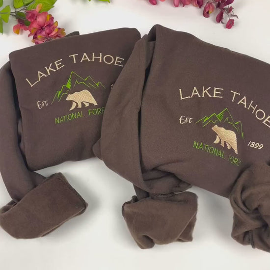 Custom Lake Tahoe Embroidered Crewneck | National Park Sweatshirt | Unisex Gift | Nature-Inspired Apparel