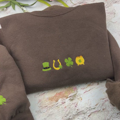 St. Patricks Sweatshirt, Saint Patricks Day Embroidered Sweatshirt