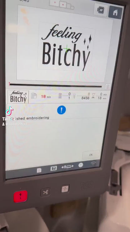 Feeling Bitchy Embroidered Sweatshirt - Funny Sweatshirt